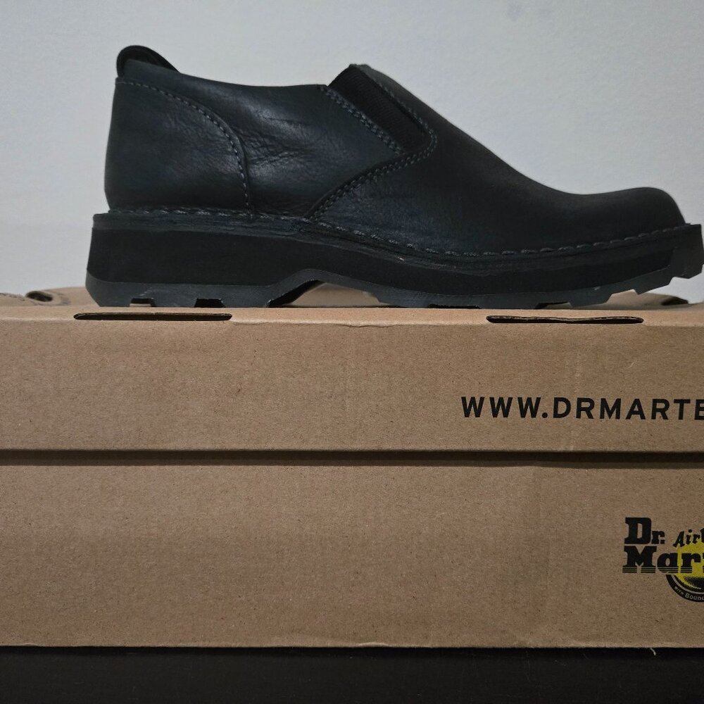 New Dr Martens Maclean Black Slip On Shoes, 6UK 7US Men’s